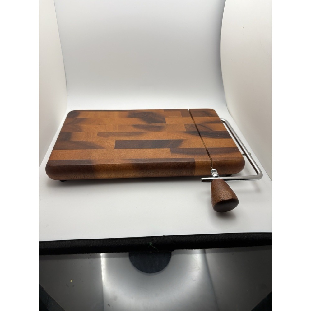 Rock & Branch Acacia Wood Serving Board with Cheese Slicer Brown 9.5" x 5.63"